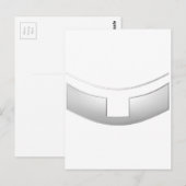 3D-look zilver priester- of domineesboord Briefkaart (Voorkant / Achterkant)
