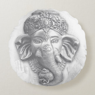 3d Lord Ganesha - Om Rond Kussen
