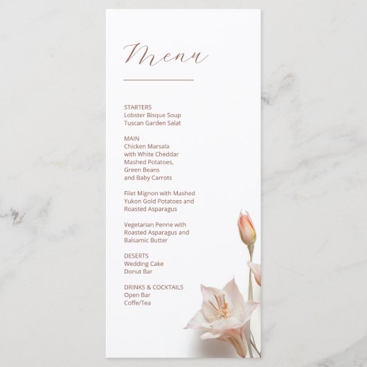 3D Magnolia Flowers Menu (Voorkant)