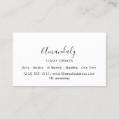 3D Makeup Event Planner Paars Violet Glitter Visitekaartje (Achterkant)