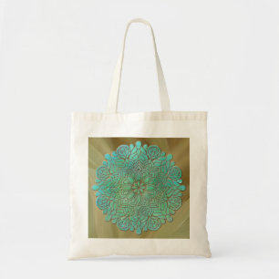 3D Mandala Meditatie Yoga kleurrijke achtergrond Tote Bag