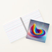 3D Math Surface Book Cover Abstract Calculus  Notitieboek (Binnen)