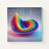 3D Math Surface Book Cover Abstract Calculus  Notitieboek (Achterkant)