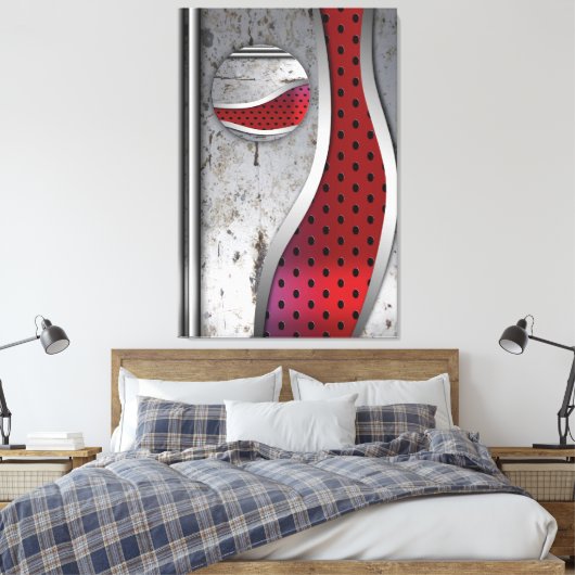 3D Metaal getextureerde Art Canvas Afdruk (Insitu (Slaapkamer))