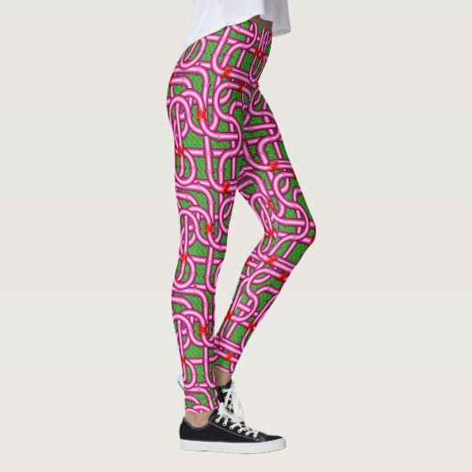 3D Metallic geweven buizen Leggings (Rechts)