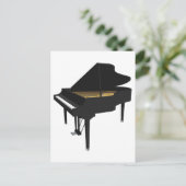 3D-model: Black Grand Piano: Briefkaart (Staand voorkant)