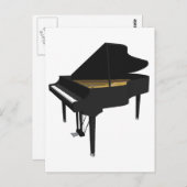 3D-model: Black Grand Piano: Briefkaart (Voorkant / Achterkant)