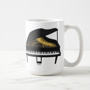 3D-model: Black Grand Piano: Koffiemok
