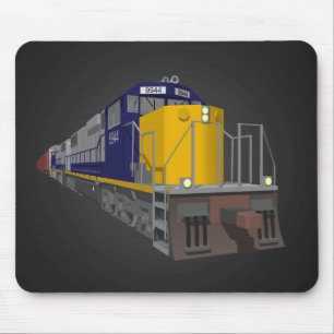 3D-model: Goederentreinen: Spoorweg: Mousepad Muismat