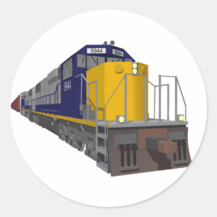 3D-model: Goederentreinen: Spoorweg: Ronde Sticker