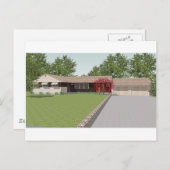 3D-model: Ranch Style House: Briefkaart (Voorkant / Achterkant)