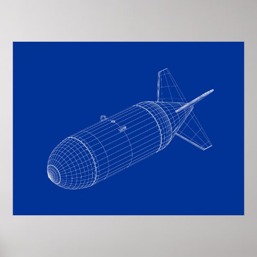 3D-model van nucleaire gravitybom Poster (Voorkant)