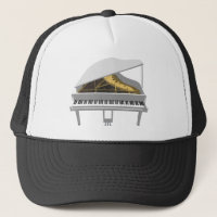 3D-model: White Grand Piano: