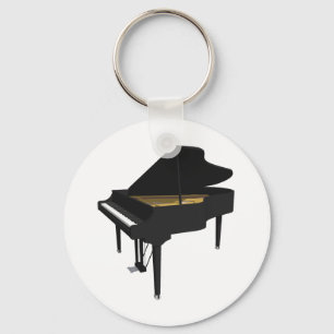 3D-model: zwarte Grand Piano: Sleutelhanger