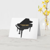 3D Model: Zwarte Grote Piano: Kaart (Gele Bloem)