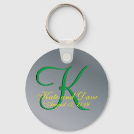 3d Monogram Faux Pewter Amazing Fun sleutelhanger