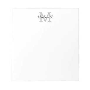 3D Monogram Name Notepad Notitieblok