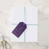 3d Monogram Paars Fab Fun Cadeaulabel (Met Touw)