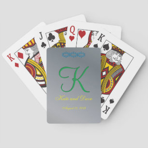 3d Monogram Pewter Pokerkaarten