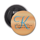 3d Monogram Red Birch Button Flesopener (Voorkant)