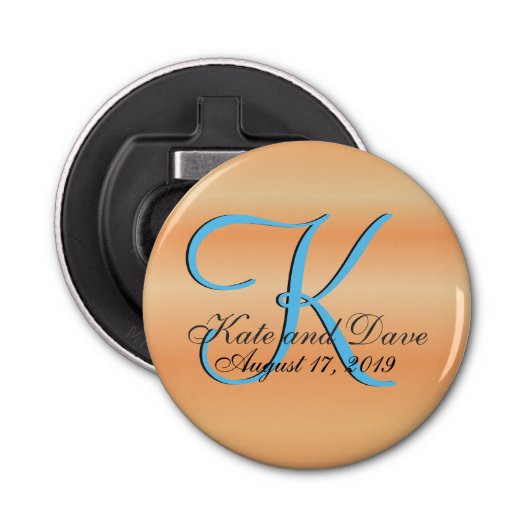 3d Monogram Red Birch Button Flesopener (Voorkant)
