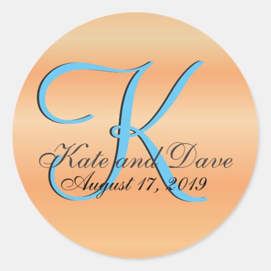 3d Monogram Red Birch Ronde Sticker (Voorkant)