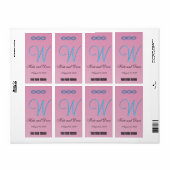3d Monogram roze Etiket (Full Sheet)