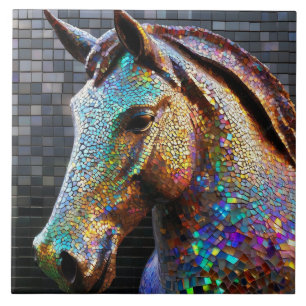 3D-mozaïek Paardenkopbeeld Tegeltje