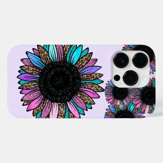 3D multi gekleurde zonnebloem Case-Mate iPhone Case (Achterkant (horizontaal))