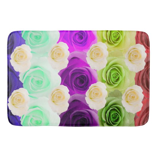 3D Multicolor Roos Large Bath Mat (Voorkant)