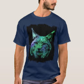 3D mystical Galaxy Lynx kleurrijke Fantasy Wild Ca T-shirt (Voorkant)