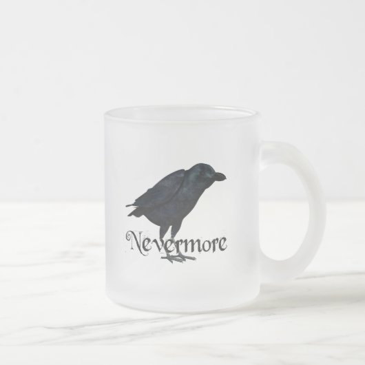 3D Nevermore Raven Matglas Koffiemok (Rechts)