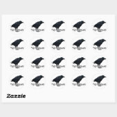3D Nevermore Raven Ronde Sticker (Vel)