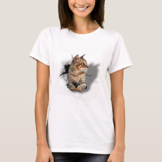 3d Nice en grappige kat T-shirt