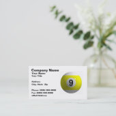 3D Nine Ball Visitekaartje (Staand voorkant)