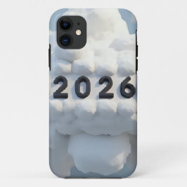  3D Number Design for New Year 2026 iPhone 11 Hoesje