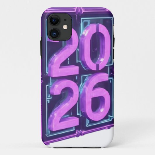 3D Number Design for New Year 2026 Case-Mate iPhone Case (Achterkant)