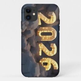  3D Number Design for New Year 2026 iPhone 11 Hoesje