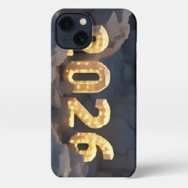  3D Number Design for New Year 2026 iPhone 13 Hoesje