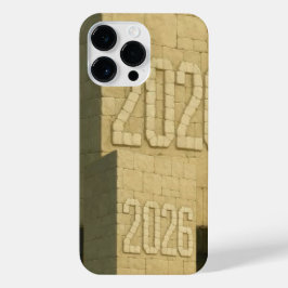 3D Number Design for New Year 2026 iPhone 14 Pro Max Hoesje