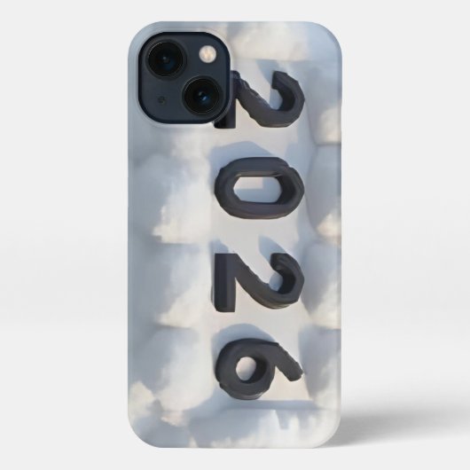  3D Number Design for New Year 2026 iPhone Hoesje (Achterkant)