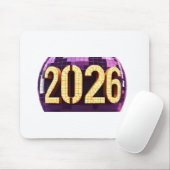 3D Number Design for New Year 2026 Muismat (Met muis)