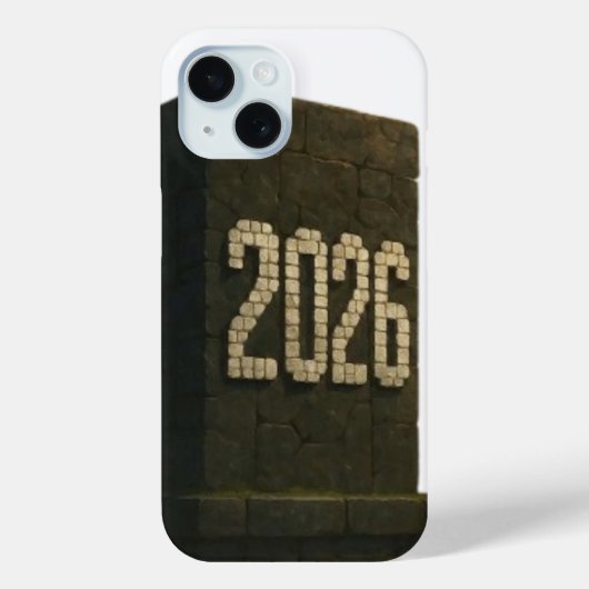 3D nummerontwerp voor Nieuwjaar 2026 Case-Mate iPhone Case (Achterkant)
