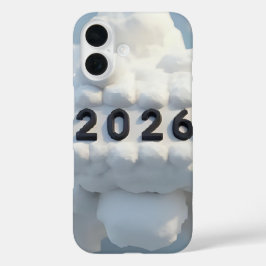 3D-nummerontwerp voor Nieuwjaar 2026 iPhone 16 Hoesje