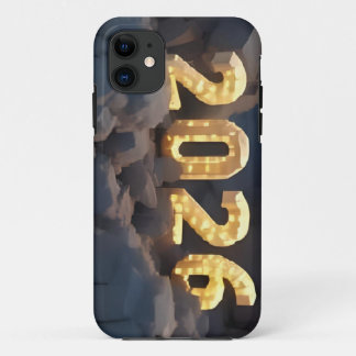 3D-nummerontwerp voor Nieuwjaar 2026 iPhone 11 Hoesje