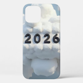  3D-nummerontwerp voor Nieuwjaar 2026 iPhone 12 Hoesje