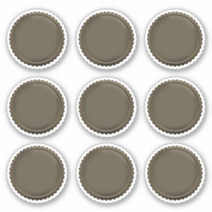 3D Olijf Khaki Zegels Folie Steruitbarsting Prijsm Sticker