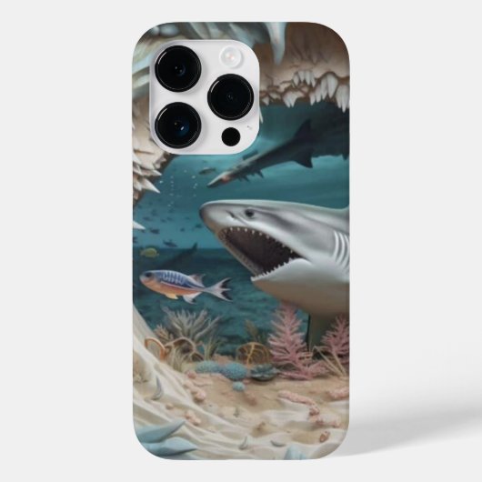 3D onderwaterhaai Case-Mate iPhone Case (Achterkant)