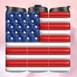 3D Opgeblazen Tumbler - Amerikaans vlagontwerp Thermosbeker