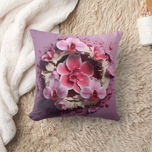 3D orchid pillow Kussen (Deken)